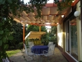 Persiana romana horizontal para pérgola o cenador de 3x3m.
