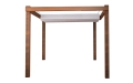 Vela ombreggiante Premium impermeabile e scorrevole 2,5x3 m su una pergola in legno marrone
