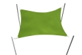 Voile d'ombrage de jardin Premium vert et carré de 3x3 m monté sur quatre poteaux