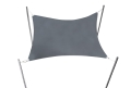 Toldo vela impermeable de 3x4 m, gris.