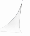 Voile d'ombrage triangulaire Premium pour jardin, 1,4x1,4x2 m, blanc avec fixations