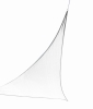 Toldo vela triangular blanco de 5x5x7 m, colgado de cuerdas, protección solar para el jardín