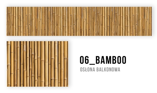 Mata osłonowa na balkon z realistycznym nadrukiem naturalnego bambusa w formacie panoramicznym i zbliżeniu