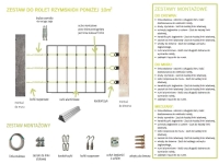 Instructions et kit de montage pour store romain de terrasse avec câble d'acier, tubes et tendeurs