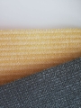 Monsters van HDPE-materiaal voor terrasvouwrolgordijnen in beige en grijs met dichtgebreide structuur