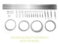 Kit de montaje para estores plegables con varillas, cables de acero, mosquetones y tensores de pared