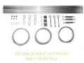 Set de montare pentru jaluzea romană orizontală pe structură metalică cu cabluri, tuburi și feronerie
