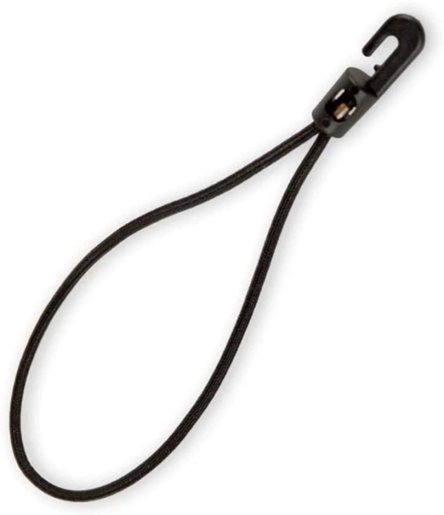 Tendeur élastique noir avec crochet pour le montage de voile d'ombrage HDPE sur mesure