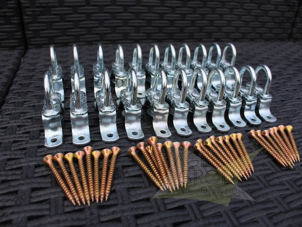 Kit de supports de montage métalliques et vis pour auvent de terrasse PVC toutes saisons sur mesure