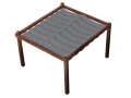 Tenda a vela avvolgibile premium impermeabile 2,5x3 m grigia su struttura in legno per pergola