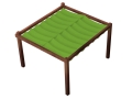 Vela ombreggiante verde impermeabile retrattile 2,5x3 m su pergola in legno Premium contro sole e pioggia