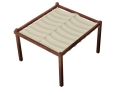 Vela ombreggiante impermeabile scorrevole Premium 2,5x3 m su pergola marrone per protezione solare