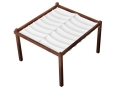Tenda a vela impermeabile e scorrevole 2,5x3 m bianca su pergola in legno Premium