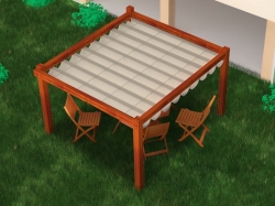 Horizontaal vouwgordijn Premium Decor 4x4 – Waterdicht