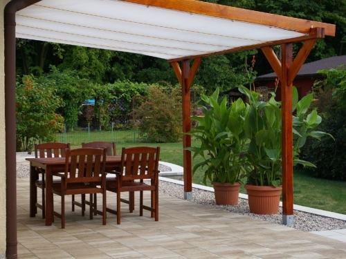 Gartensegel sparsam-faltbar - 1,5x5 m.