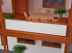 Brise-vue occultant pour balcon - 2,5x1