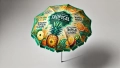 Parasol reklamowy z nadrukiem Refreshing Tropical, grafiką ananasa i soczystych owoców egzotycznych