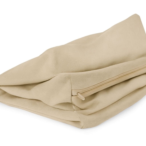 Housse de coussin de jardin beige imperméable sur mesure avec fermeture éclair apparente