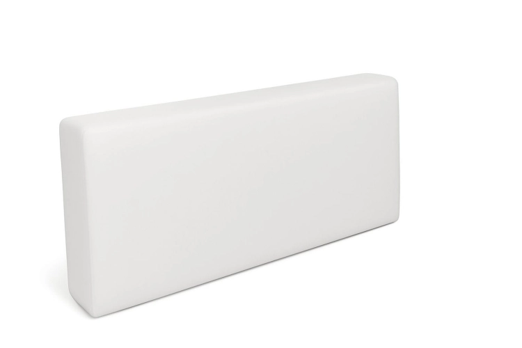 Housse de coussin de jardin blanche imperméable sur mesure en forme rectangulaire