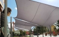 Velas de sombra cuadradas Premium impermeables en color gris para protección solar exterior