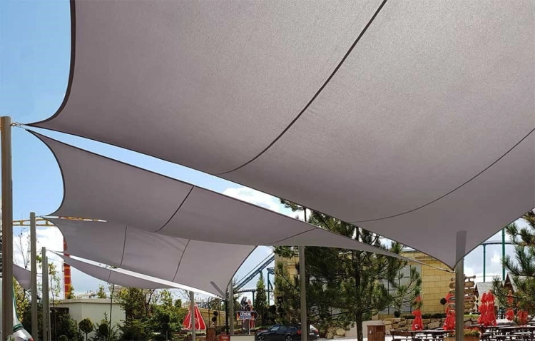 Voile d'ombrage rectangulaire imperméable premium 3x4 m pour protection solaire de terrasse ou jardin